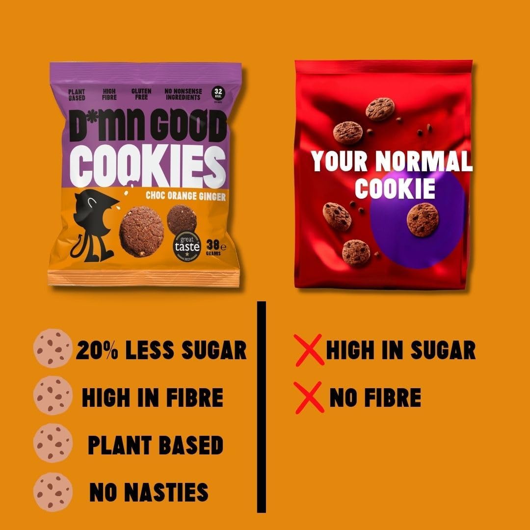 Damn Good Mini Biscuits - Ginger, Chocolate, & Orange Cookies (12 Pack)