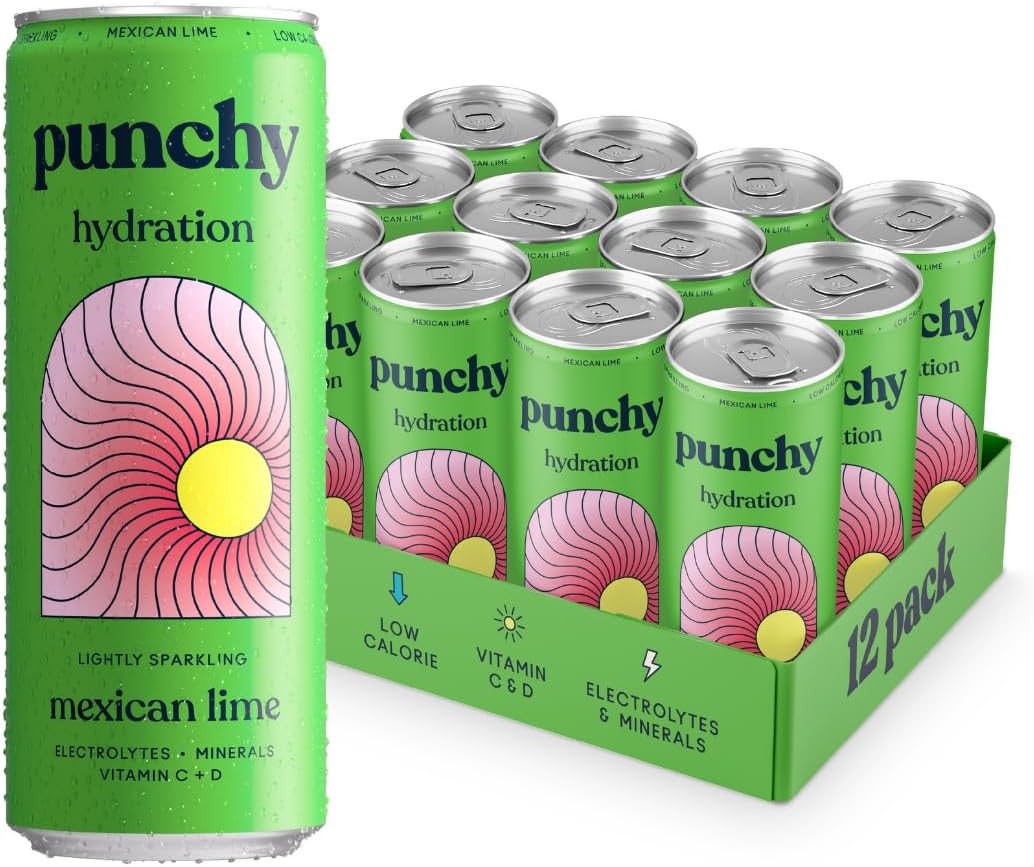 Punchy Mexican Lime Electrolyte Sparkling Vitamin Drink 12 x 330ml