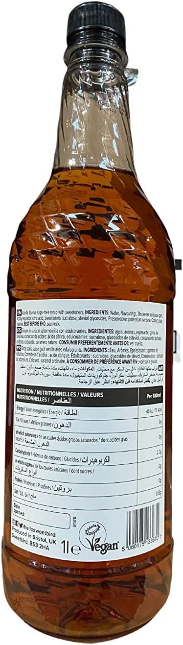 Sweetbird Sugar Free - Vanilla Syrup | 1 Litre