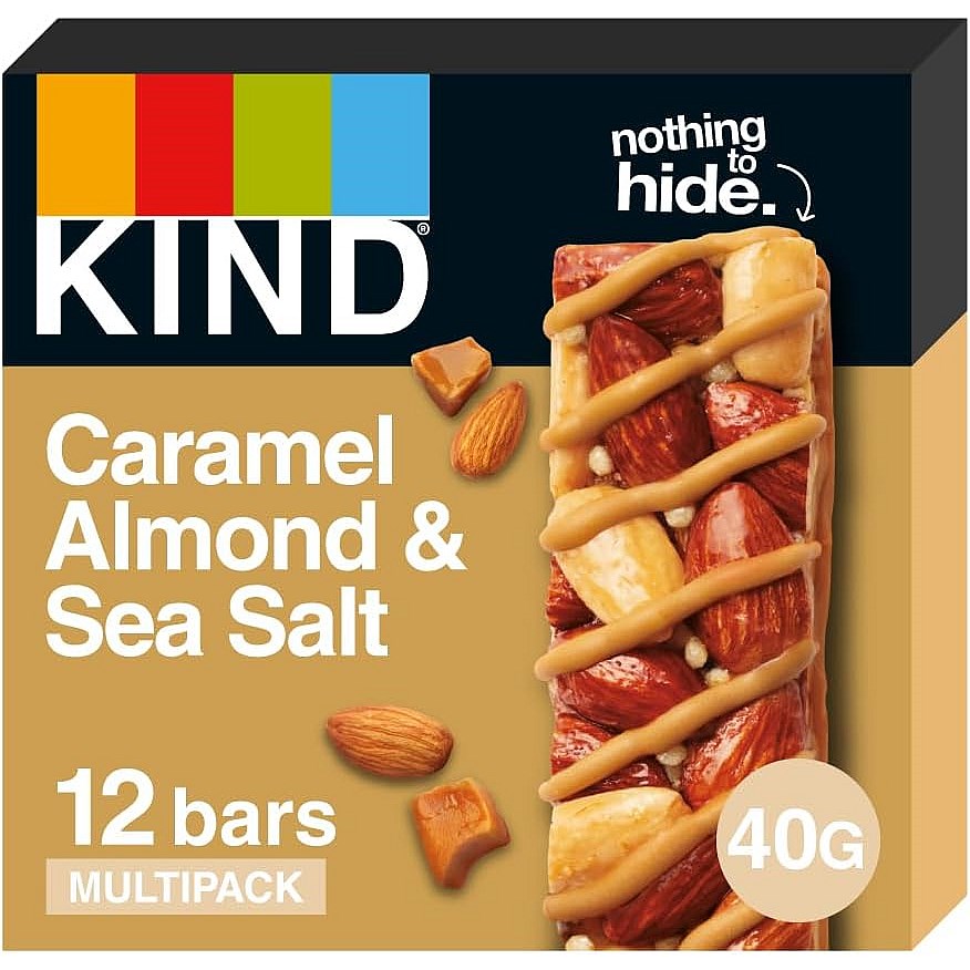 KIND Caramel Almond & Sea Salt Bars 12 x 40g
