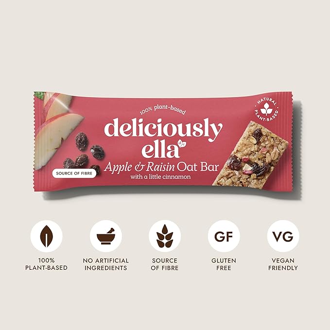 Deliciously Ella Apple, Raisin & Cinnamon Oat Bar - (50g x 16 snack bars)