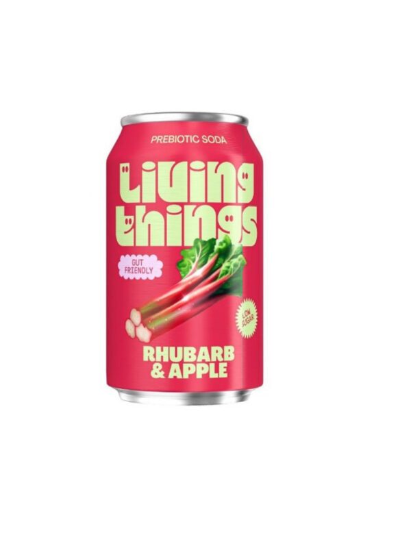 Living Things Rhubarb/Apple Soda – 12x330ml