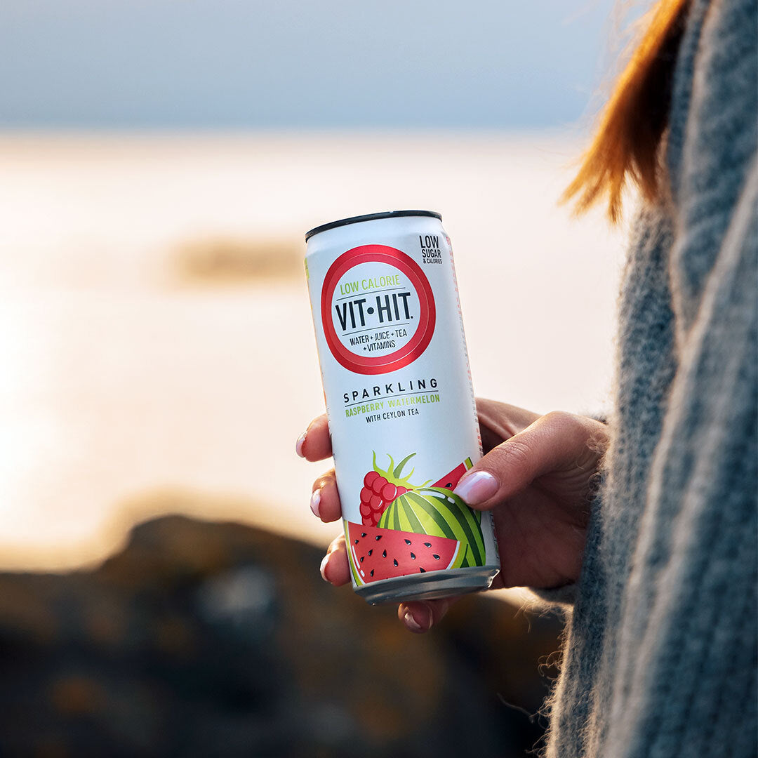 Vit Hit Raspberry & Watermelon Can 330ml X 12 Pack