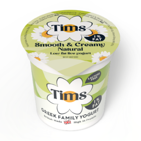 Tims Dairy 1% Fat Live Yogurt (12 x 125g)