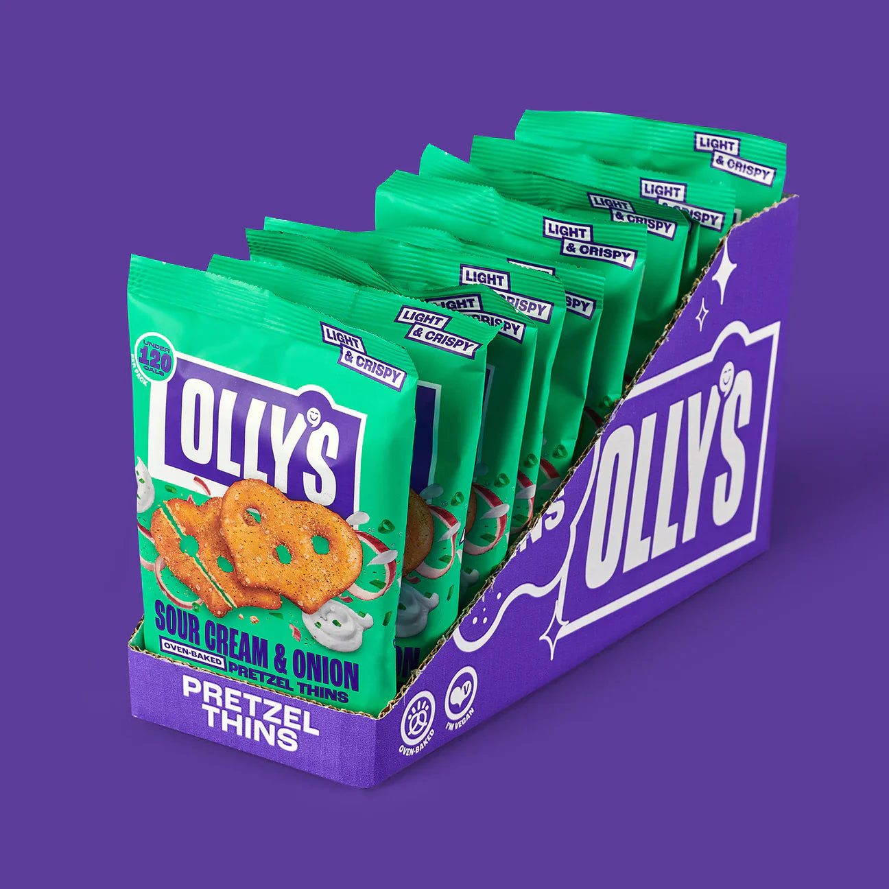 Olly's Pretzel Thins Sour Cream & Onion 35g x 10