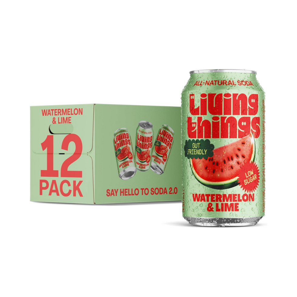 Living Things Watermelon & Lime Soda 12 x 330ml
