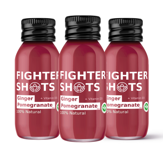 Fighter Shots Ginger + Pomegranate Shot + Vitamin D (12x60ml)
