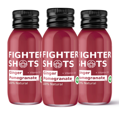 Fighter Shots Ginger + Pomegranate Shot + Vitamin D (12 x 60ml)