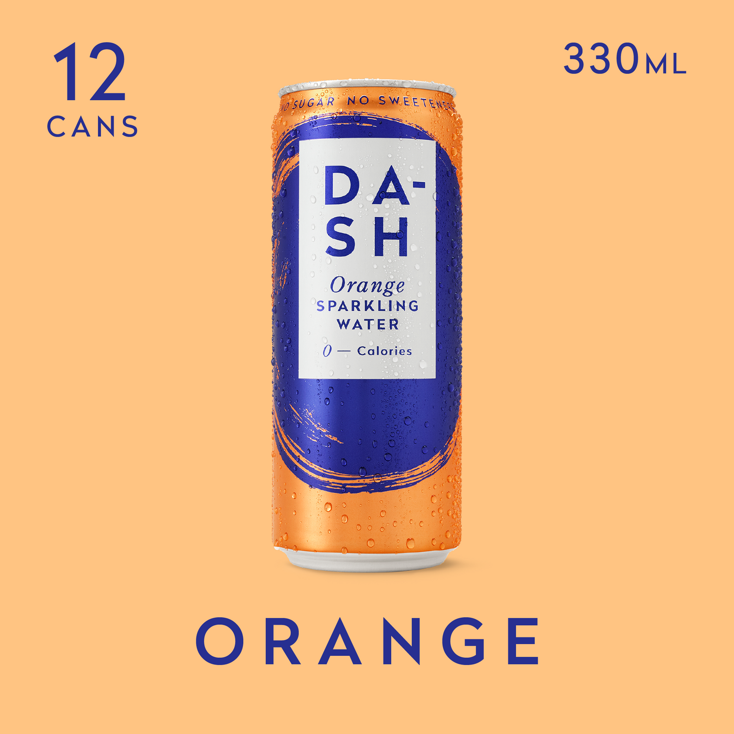 DASH Orange Infused Sparkling Water 12 x 330ml