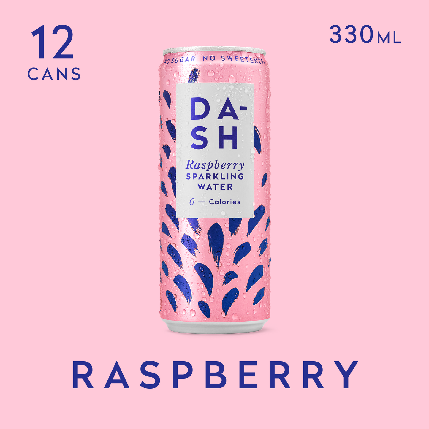 DASH Raspberry Infused Sparkling Water 12 x 330ml