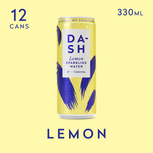 DASH Lemon Infused Sparkling Water 12 x 330ml