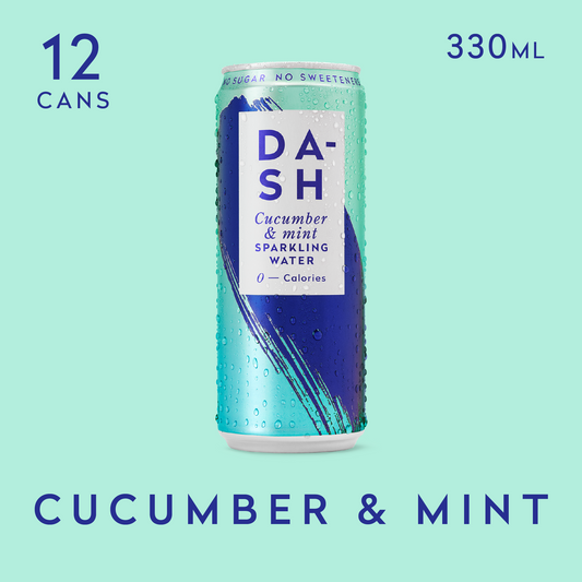 DASH Cucumber Infused Sparkling Water 12 x 330ml