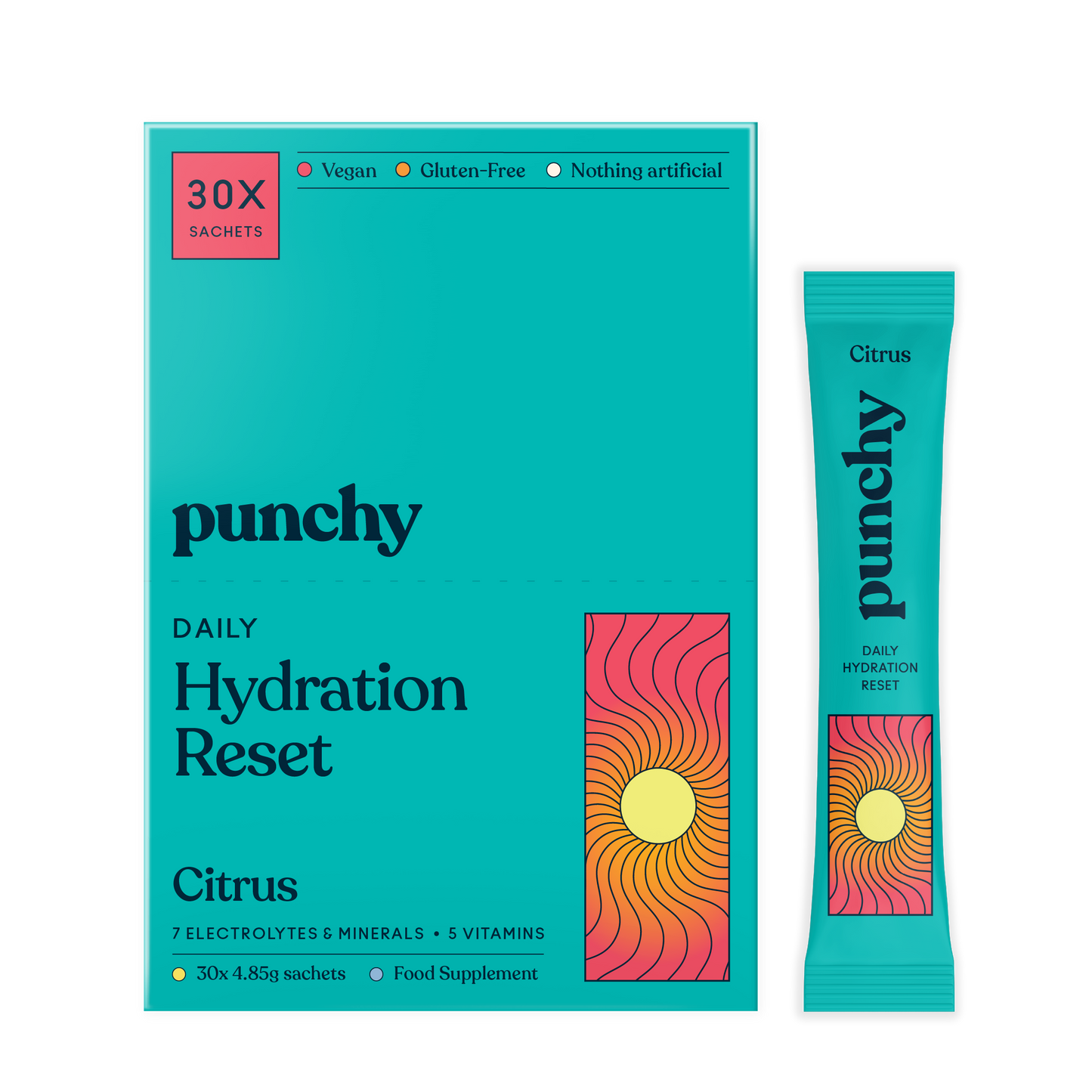 Punchy Daily Hydration Reset Citrus - 30 Sachets