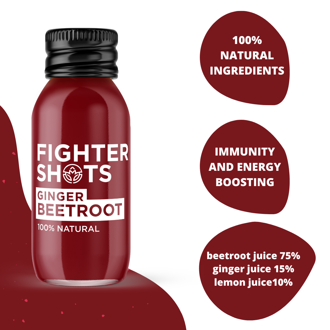 Fighter Shots: Ginger + Beetroot (12 x 60ml)