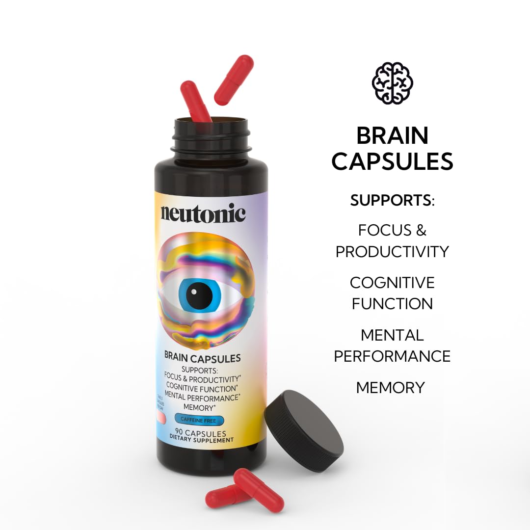 Neutonic Nootropic Brain Supplement | 1 Month Supply 90 Capsules