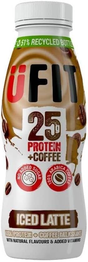 UFIT High 25g Protein Shake - Iced Latte Flavour - 10x330ML