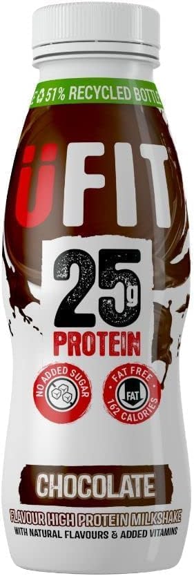 UFIT High 25g Protein Shake - Chocolate Flavour - 10x330ML
