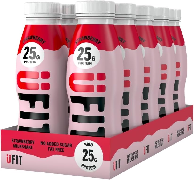 UFIT High 25g Protein Shake - Strawberry Flavour - 10x330ML