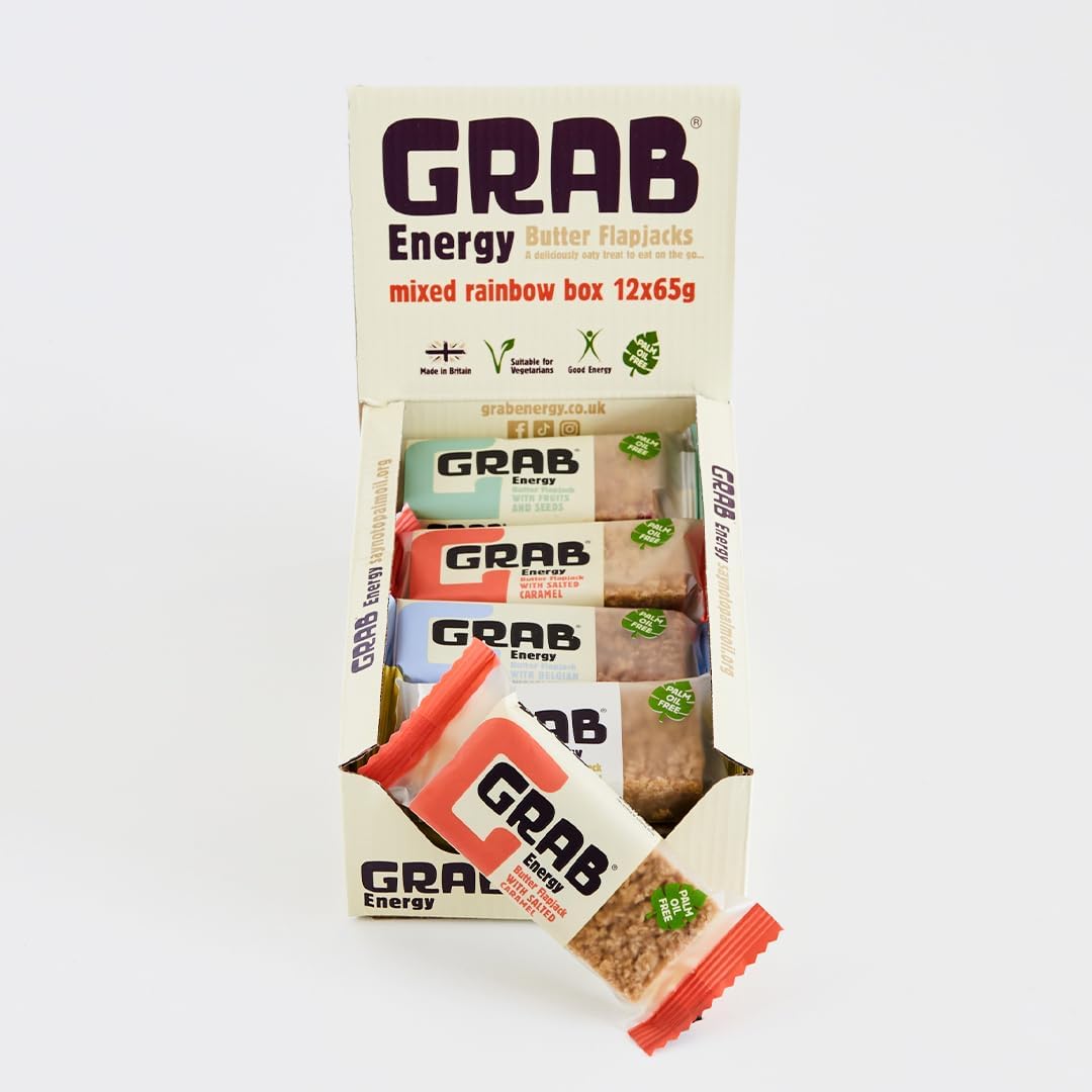 Grab Energy Mixed Butter Flapjacks 12x65g