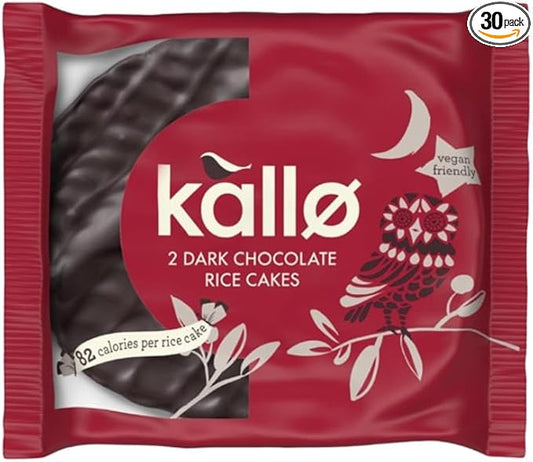 Kallo Dark Choc Thick Rice Cakes 30 x 33g