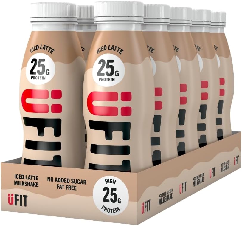 UFIT High 25g Protein Shake - Iced Latte Flavour - 10x330ML