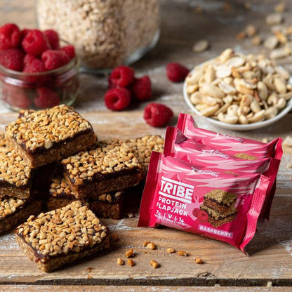 TRIBE Raspberry Protein Flapjack 12 x 50g