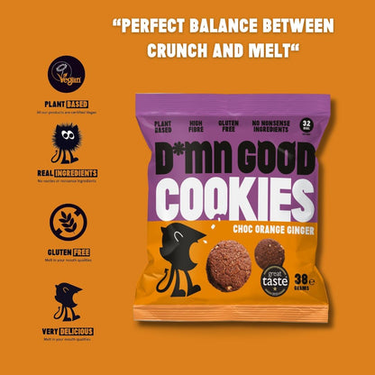 Damn Good Mini Biscuits - Ginger, Chocolate, & Orange Cookies (12 Pack)