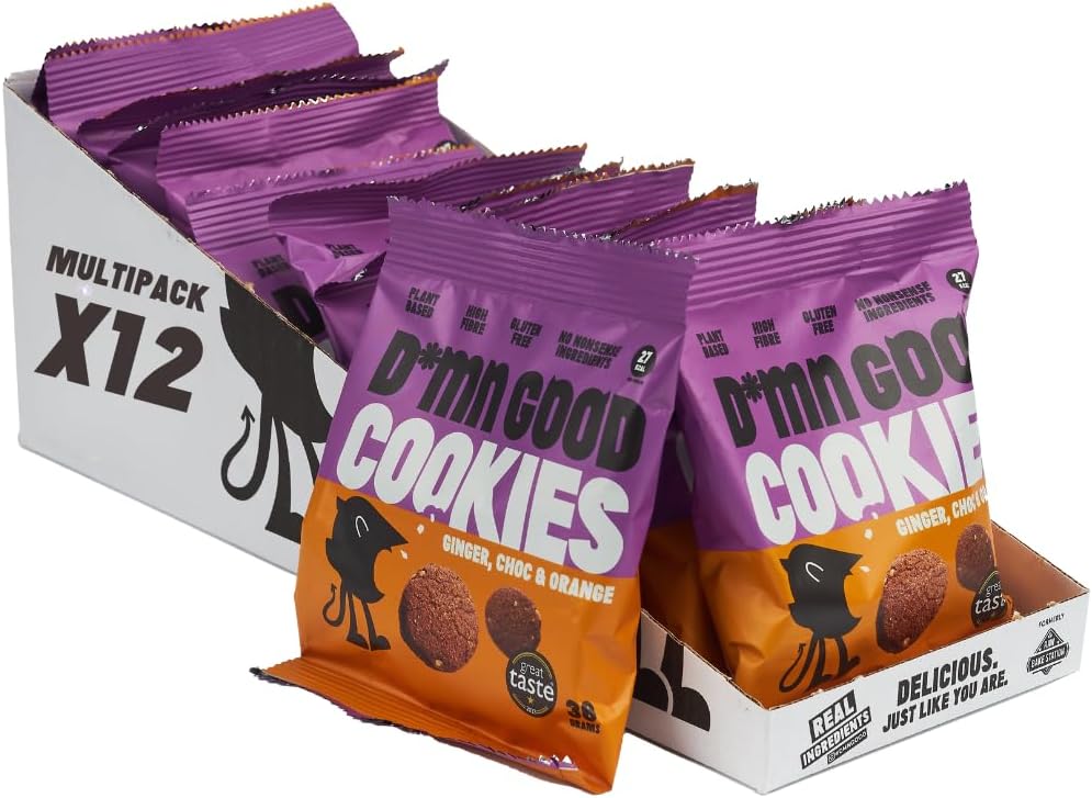 Damn Good Mini Biscuits - Ginger, Chocolate, & Orange Cookies (12 Pack)