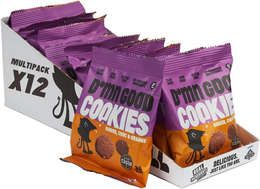 Damn Good Mini Biscuits - Ginger, Chocolate, & Orange Cookies (12 Pack)