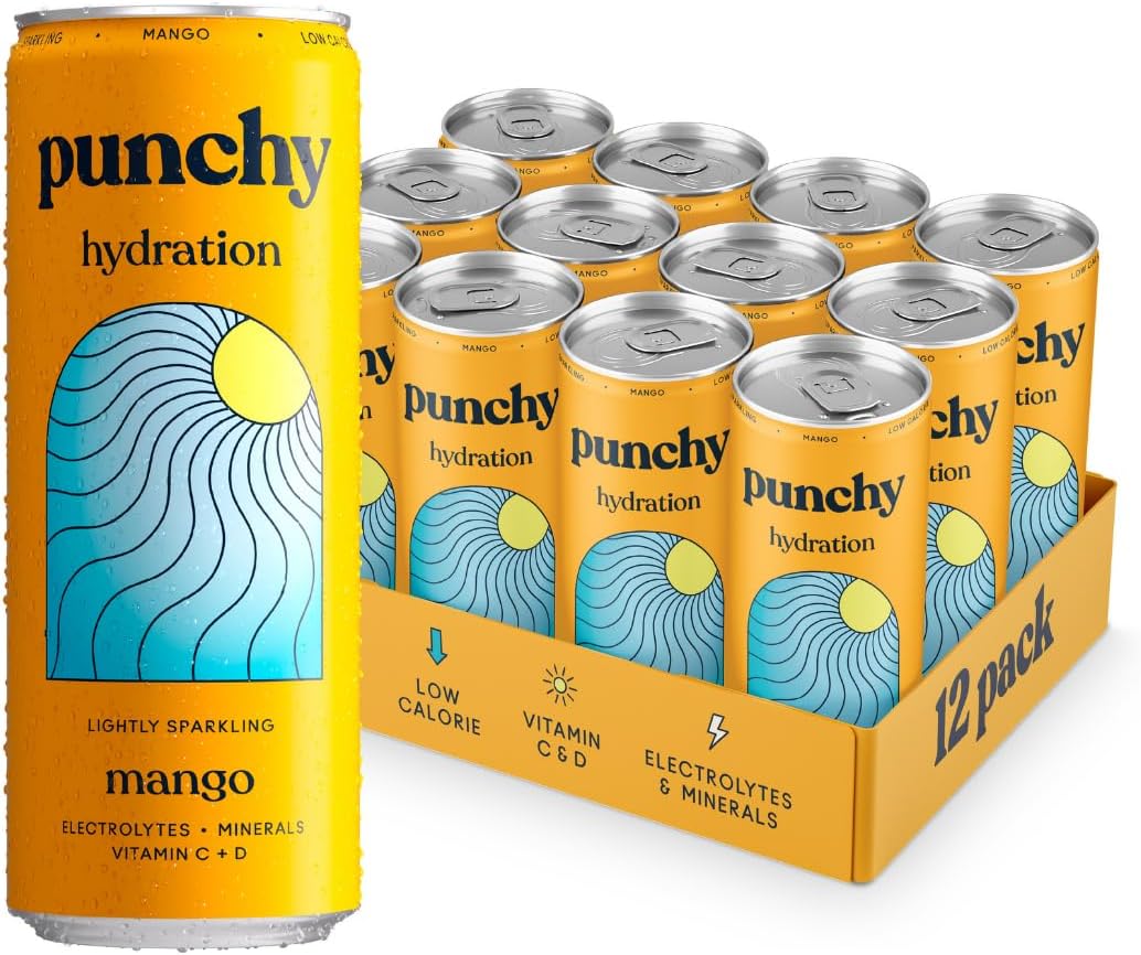 Punchy Mango Electrolyte Sparkling Vitamin Drink 12 x 330ml