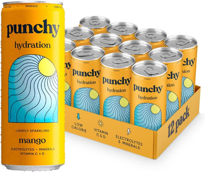 Punchy Mango Electrolyte Sparkling Vitamin Drink 12 x 330ml