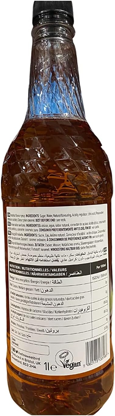 Sweetbird Hazelnut Syrup | 1 Litre