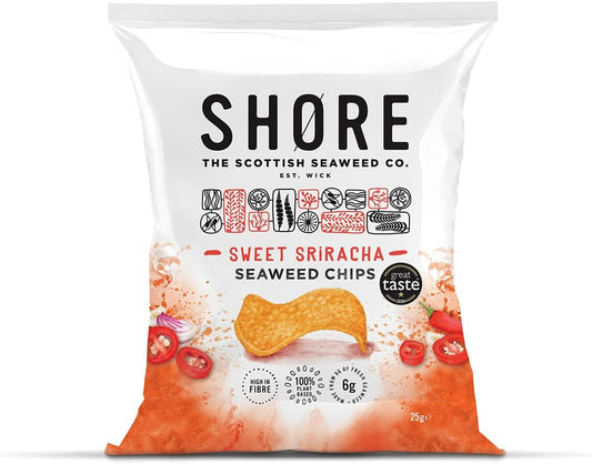 Shore Sweet Sriracha Seaweed Crisps (14 x 25g)