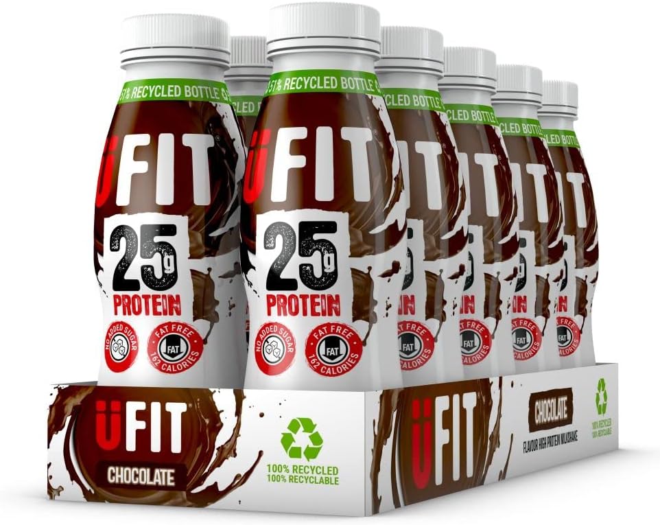 UFIT High 25g Protein Shake - Chocolate Flavour - 10x330ML