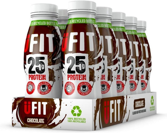 UFIT High 25g Protein Shake - Chocolate Flavour - 10x330ML