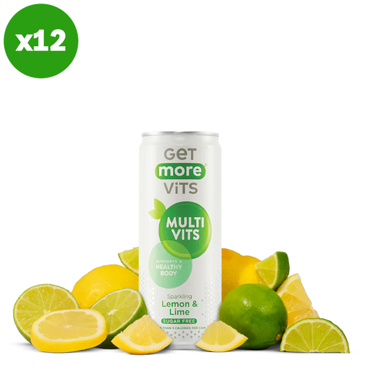 Get More Vits Lemon & Lime Multivits Cans 12 x 330ml