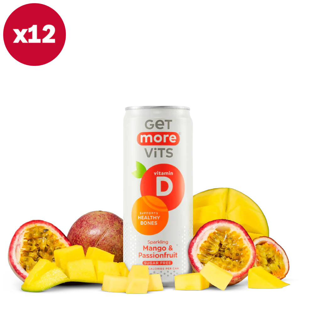 Get More Vits Mango & Passionfruit Vitamin D Cans 12 x 330ml