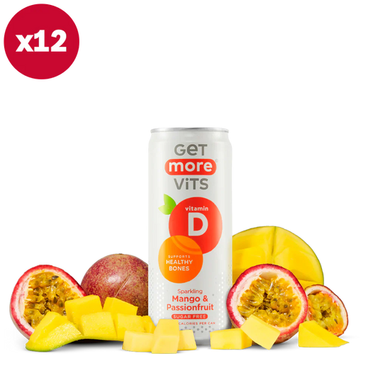 Get More Vits Mango & Passionfruit Vitamin D Cans 12 x 330ml