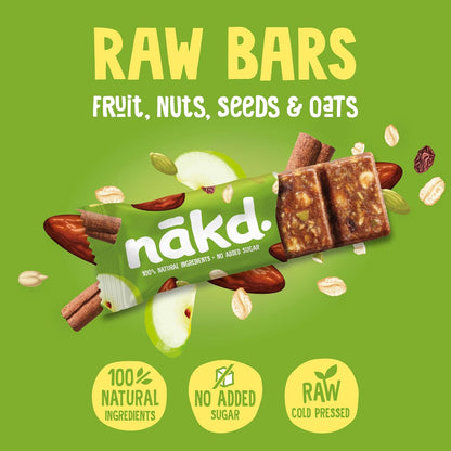 Nakd Fruit & Fibre Apple & Cinnamon Bars (16x 44g)