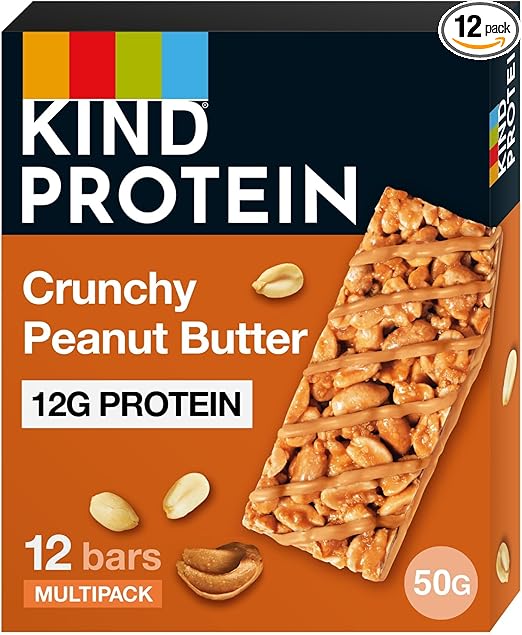 KIND Protein Bars, Gluten Free Crunchy Peanut Butter Snack Bars- 12 x 50g