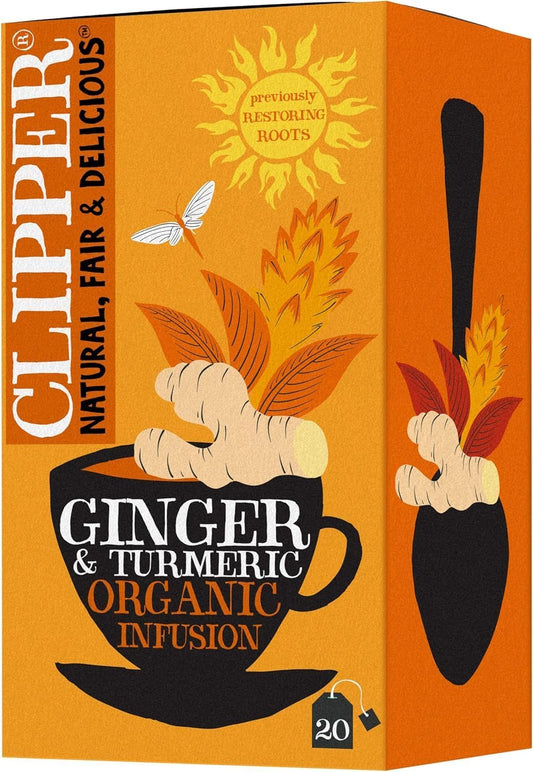 Clipper Restore Organic Ginger & Turmeric Tea (4 x 20 Teabags)
