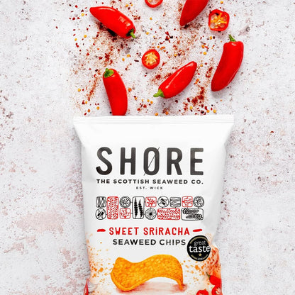 Shore Sweet Sriracha Seaweed Crisps (24 x 25g)
