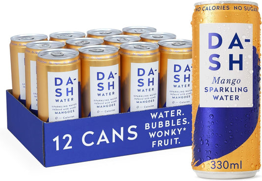 DASH Mango Infused Sparkling Water 12x330ml