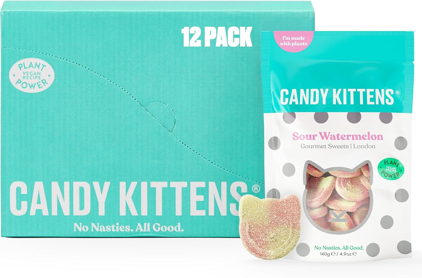 Candy Kittens Sour Watermelon 54g x12 Pack