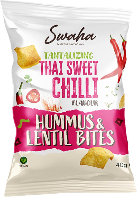 Swaha - Lentil Hummus Bites - Thai Sweet Chilli - 24 x 40G