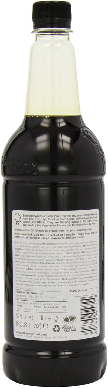 Sweetbird Irish Cream Syrup | 1 Litre