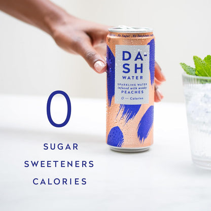 DASH Peach Infused Sparkling Water (12x330ml)