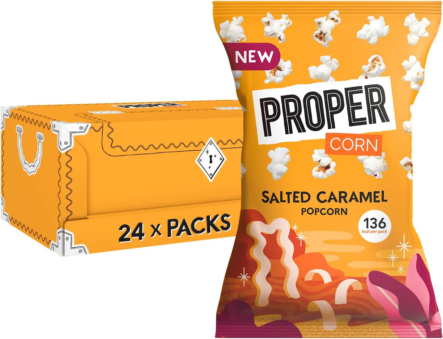 Propercorn Salted Caramel Popcorn 28g (24 Pack)