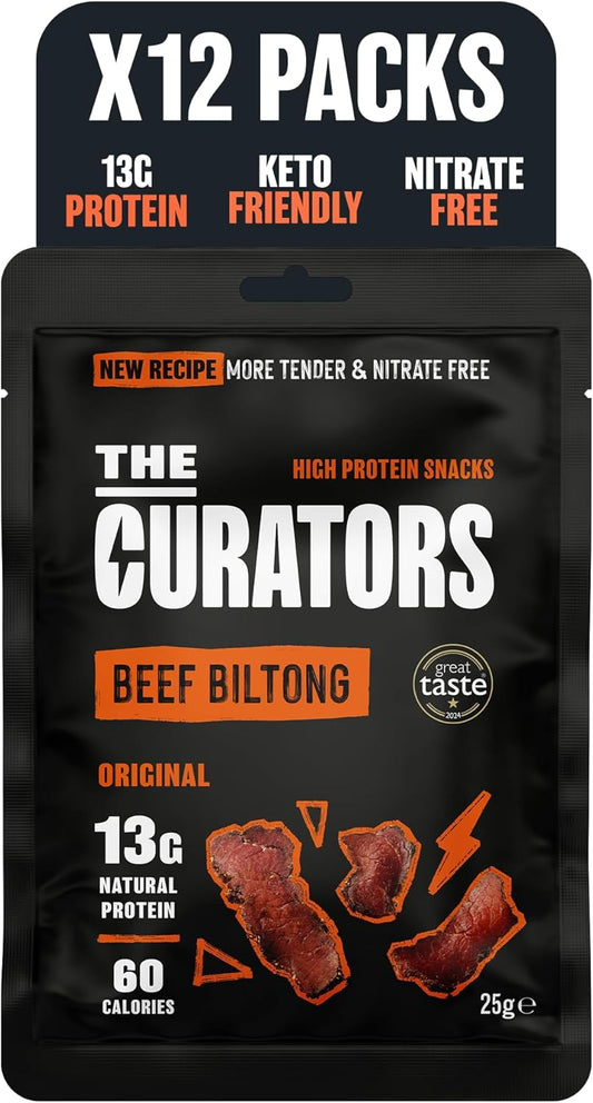 The Curators, Original Beef Biltong (12 X 25g pack)
