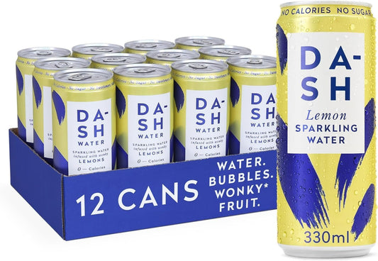 DASH Lemon Infused Sparkling Water (12x330ml)